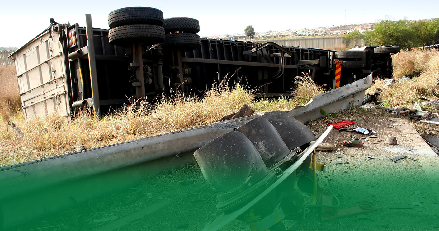 a truck met with an accident