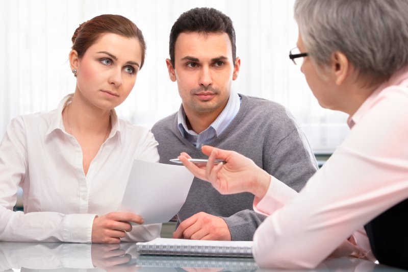 young couple at the financial planning consultation